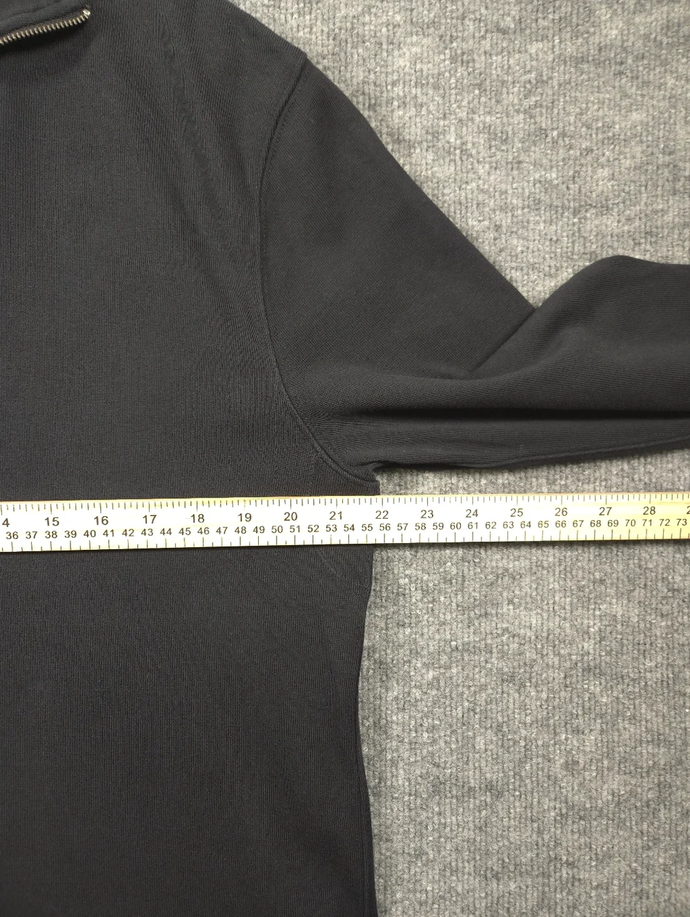 J.Crew Re-Imagined 100% Cotton QuarterZip Pullover Sweatshirt Black Men's Medium